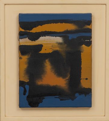 an image of a painting of a yellow and blue sky