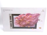 a box with a picture of a woman with pink hair