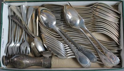 a box of silverware that is sitting on a table