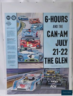 an image of a poster for the grand am race at the glen