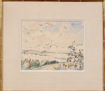 Georges D’ESPAGNAT (1870-1950) : Paysage nuageux. - Photo 1