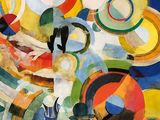 an image of a painting of a group of people in a circle