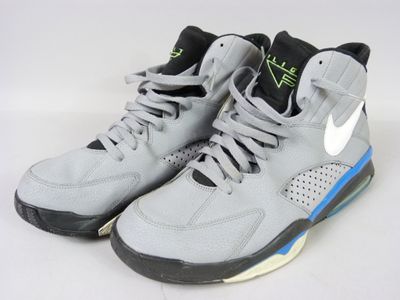 nike air trainer mid wolf grey / white - black - volt - blue