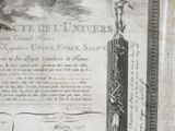 an old document with a picture of a statue on it