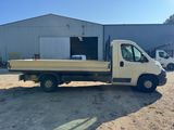 an image of a white truck parked in front of a building