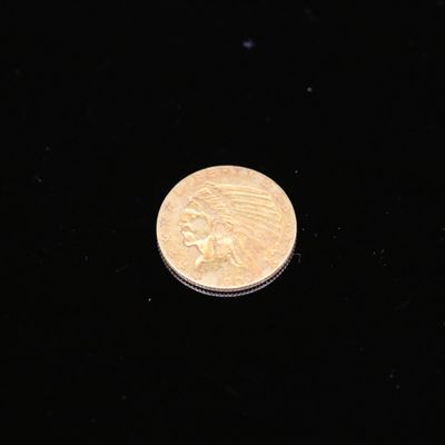 1 pièce de 5 dollars 1909. Poids net : 8,32 g