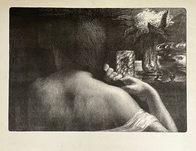 Jules FLANDRIN La Chevelure, 1898, lithographie, 36,5 x 51,5…