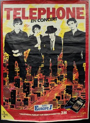 une publicité pour l'émission télévisée « Telphone en concert » en Europe