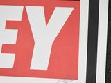 a picture of a sign that says yes on it