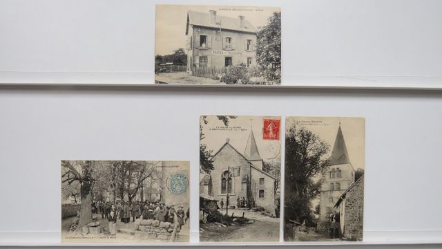 St-Merd-la-Breuille : Lot de 4cpa. 1 avec défauts (L’Église, sans...