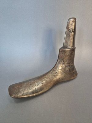 an image of a metal object that looks like a shoe