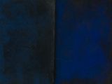 une image représentant un tableau composé de deux carrés bleus et noirs