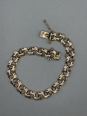 Bracelet en or jaune 750 millièmes mailles rondes entrelacée… - Photo 1
