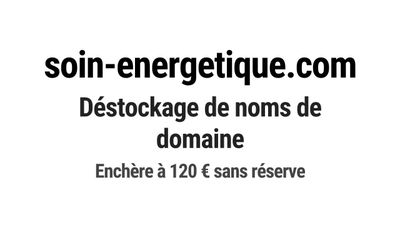 Nom de domaine soin-energetique.
