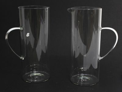 Paire de brocs cylindriques en cristal fin - Photo 1