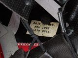 a close up of a shoe with a label on it