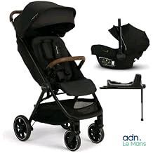 an image of a baby stroller with a car seat and a car seat