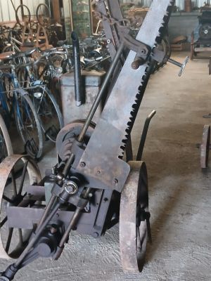 a large machine that is sitting in a garage