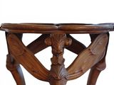 an image of a wooden table with a glass top