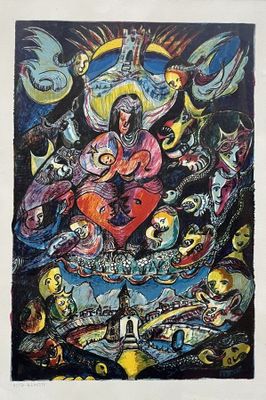 an image of a painting of a man playing a guitar