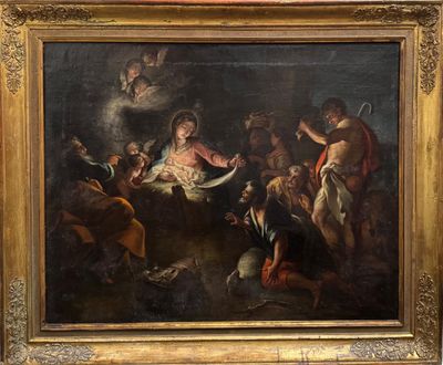 an image of a painting of a group of people in a room