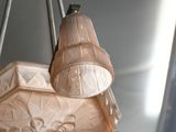 a light that is hanging from the ceiling in the room