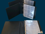 a binder with a picture of a man on it