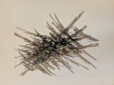 a drawing of a bunch of sticks on a table