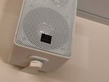 an image of a white speaker on a white surface