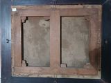 a picture of a window in a wall that is being built