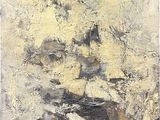 an image of a painting of a man ' s face on a wall