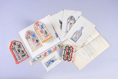 many different types of cards on a white surface