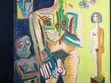 une image d'un tableau représentant un homme et une femme dans une pièce