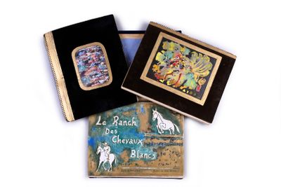 three books with a picture of a horse and a picture of a horse