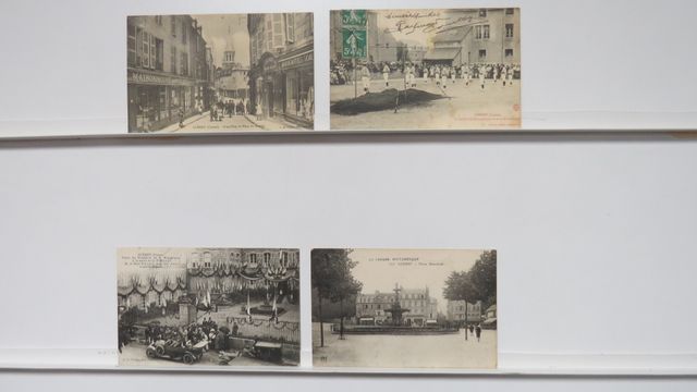 Guéret : Lot de 4cpa (TBE), dont 1 rare (Grande-rue et Place du M...