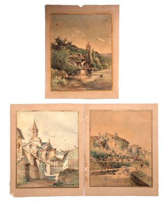 Philippe LACOSTE (XIX-XXe) Châteauponsac (Avril) / Châteaupo…