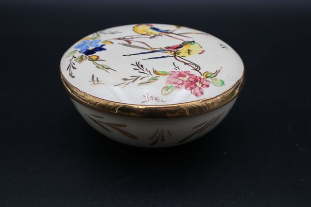 Coffret en faïence « oiseaux »