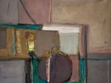 painting of a painting of a room with a window and a chair