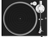 a turntable with a record player on it and a white background