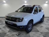 a picture of a white dacia parked on a checkered floor