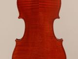 an old violin with a wooden back and a long neck