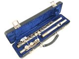 a flute in a case on a white background