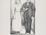 dessin d'un homme et d'une femme debout l'un à côté de l'autre