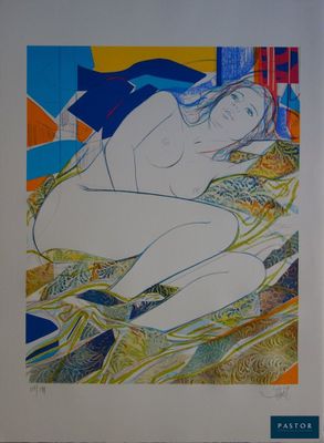 une image d'un tableau représentant une femme allongée sur un lit