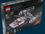 a box of lego star wars sets on a blue background