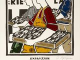 an image of a poster for a french art exhibition