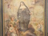 une image d'un tableau représentant une femme tenant un enfant sur ses genoux