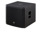a black speaker on a white background with a white background