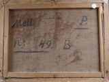 a picture of an old wooden frame with writing on it