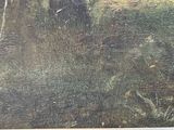 a painting of a man riding a horse in a field